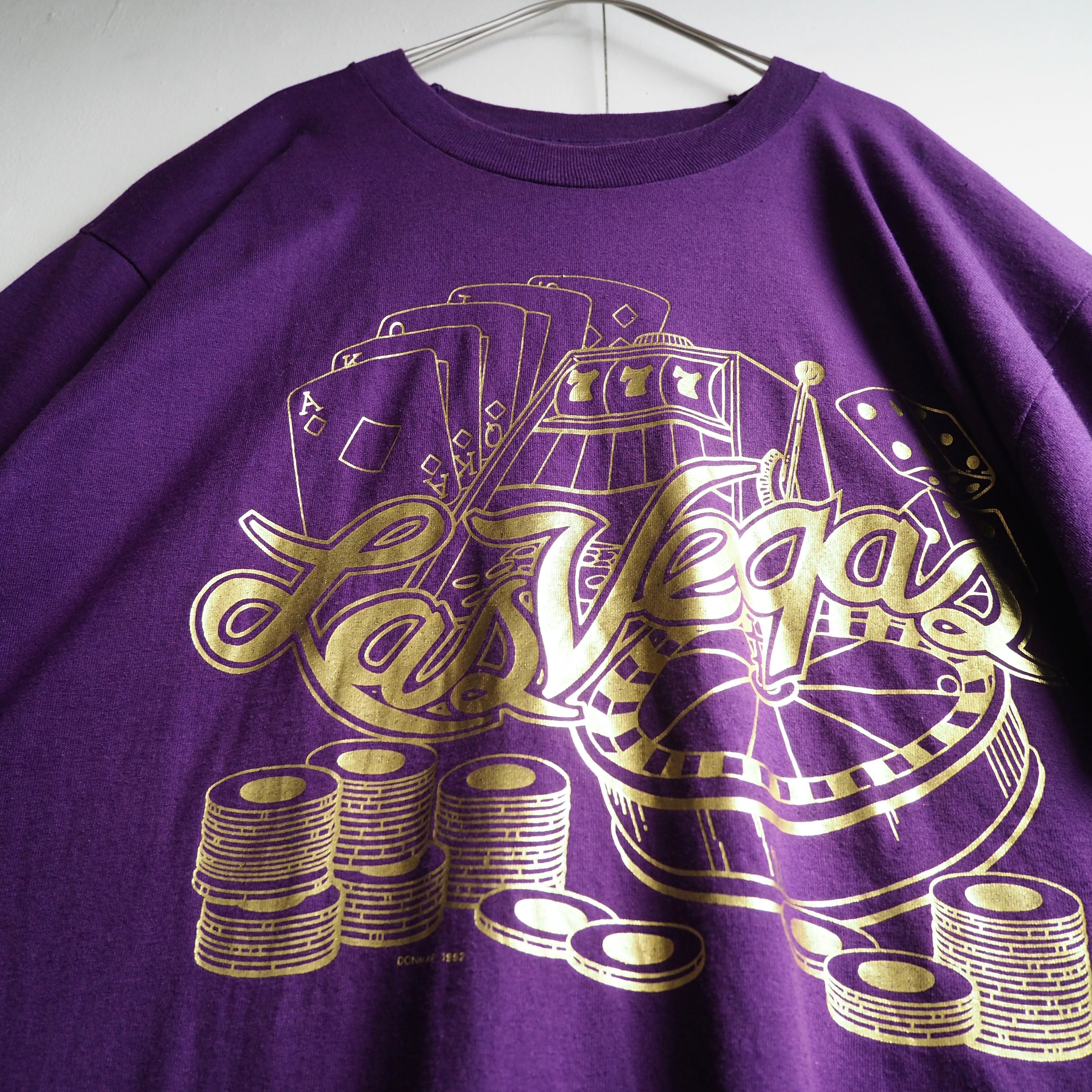 1992s ” Lasvegas ” Casino printed vintage Tee (made in Usa)