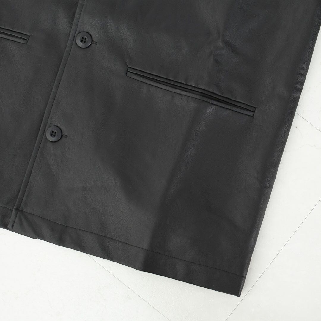 meltum [メルタム] SYNTHETIC LEATHER HALF COAT [MTM-JK-0364-26