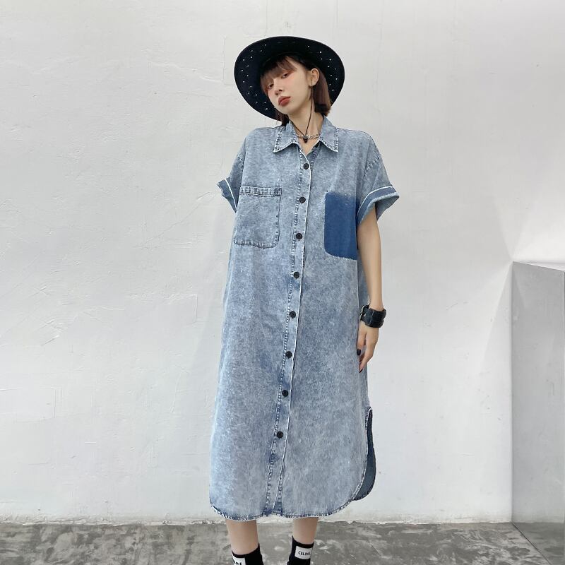 ブルードレス レディースサマー薄手ロングスカート 夏物 ラブタオタオダレンハウス50569905155