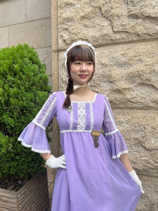 60's70's purple lace dress