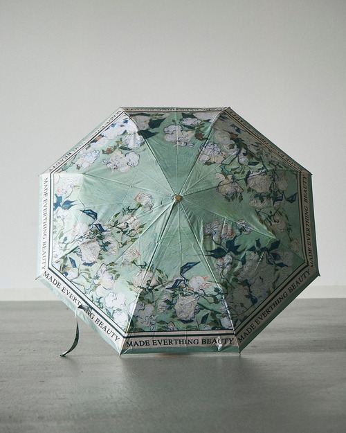 白バラ　三つ折り傘　［sam090]