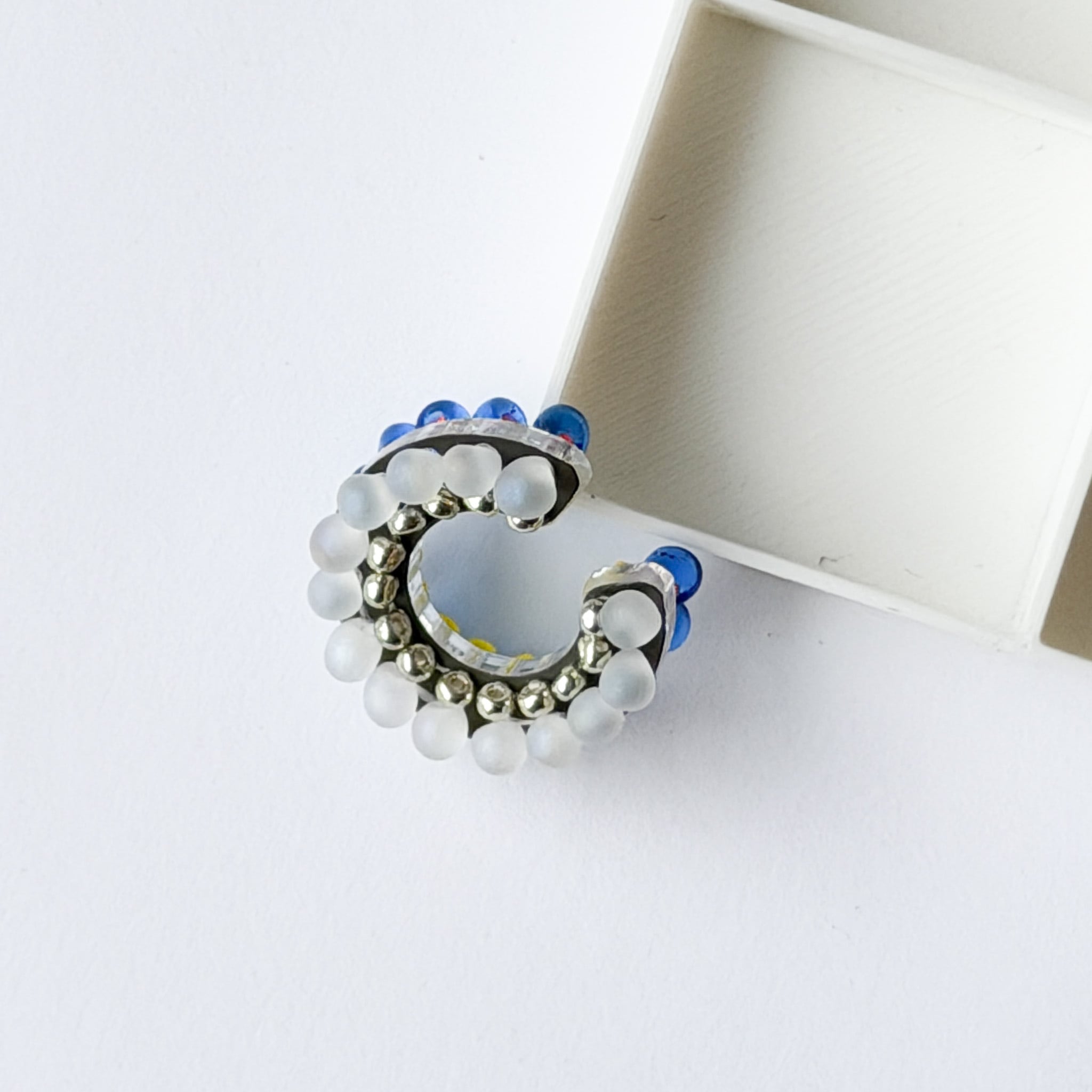 puzzle ring ear cuff 'bicolor' [03]