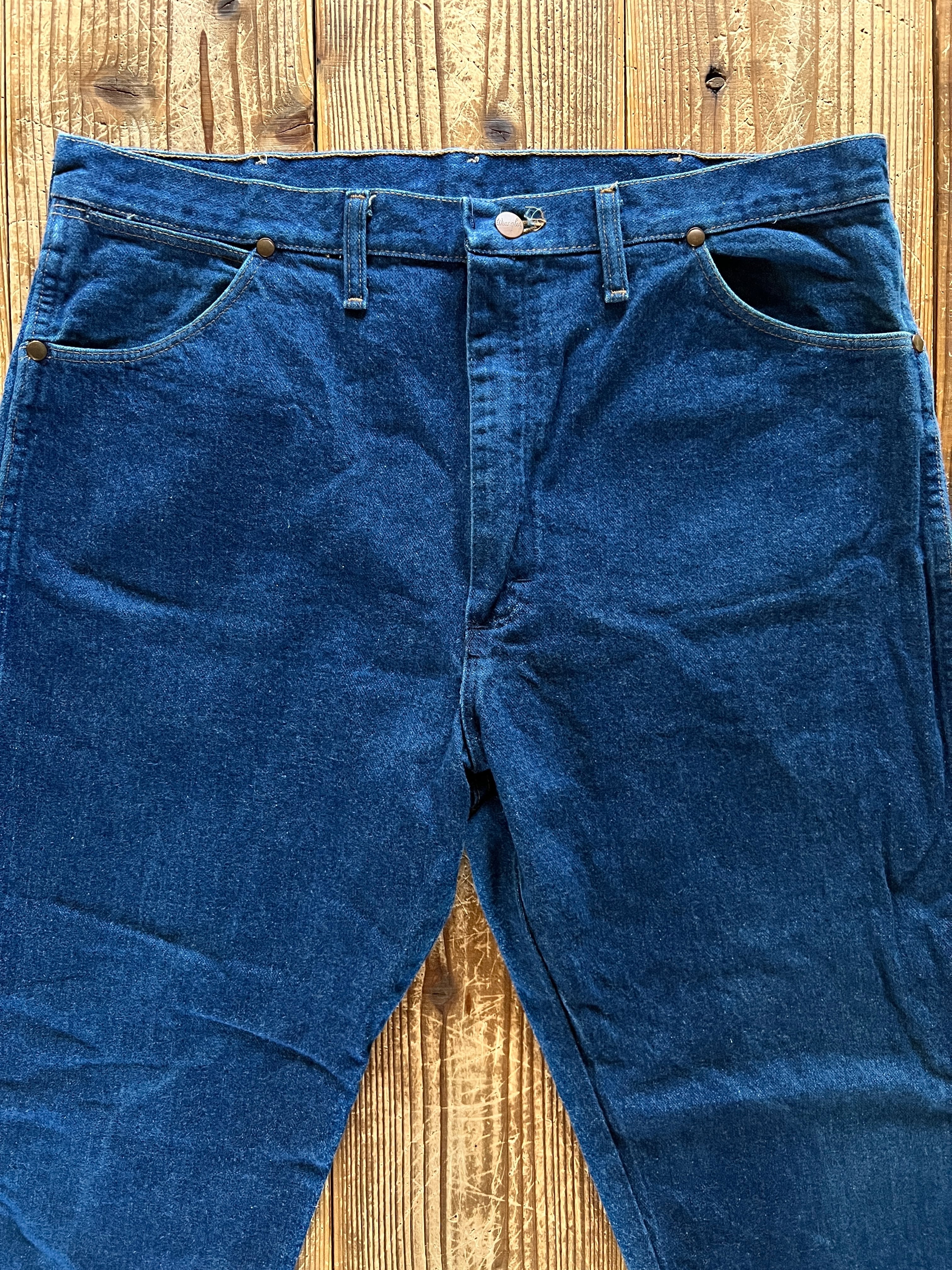 80's〜 Wrangler 13MWZPW デニムパンツ 濃紺 実寸(38.5×28.5) USA製