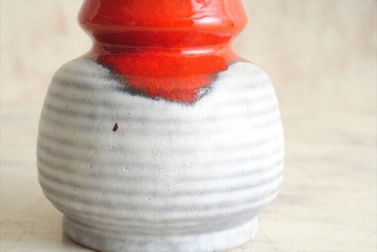 西ドイツ製 ヴィンテージ Bay Keramik 陶器の花瓶 Fat Lava 花器