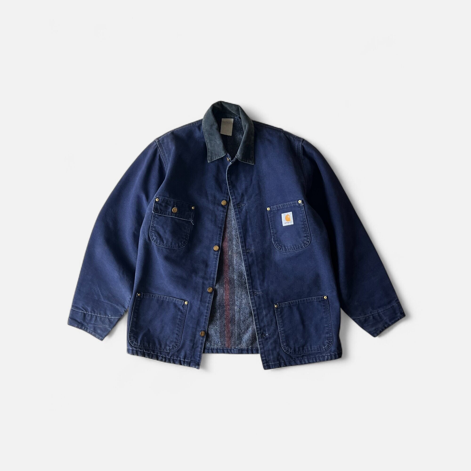 90s Carhartt Michigan Chore Coat Navy L | assemble store