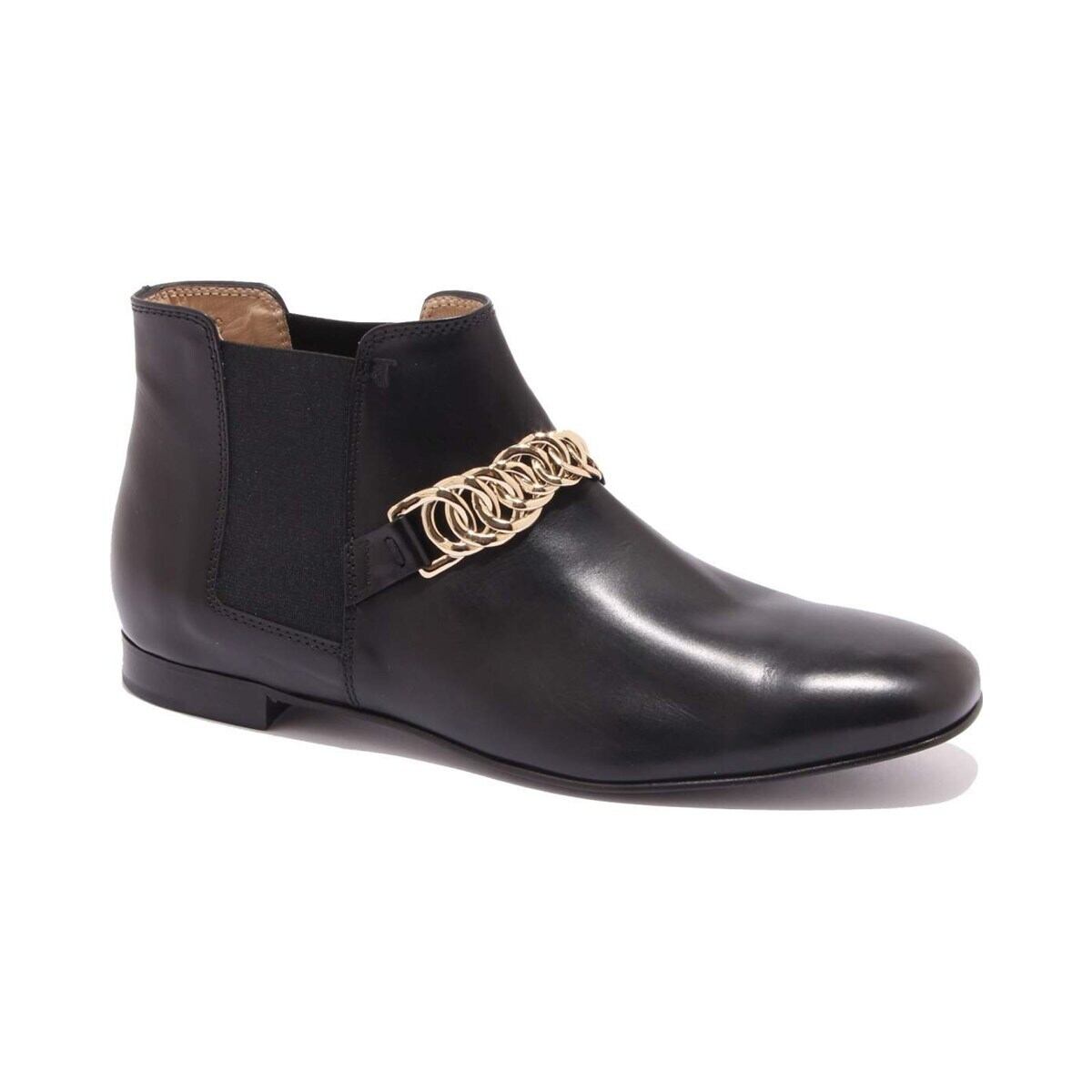 TOD'S トッズ レディース ブーツ レザー ブラック