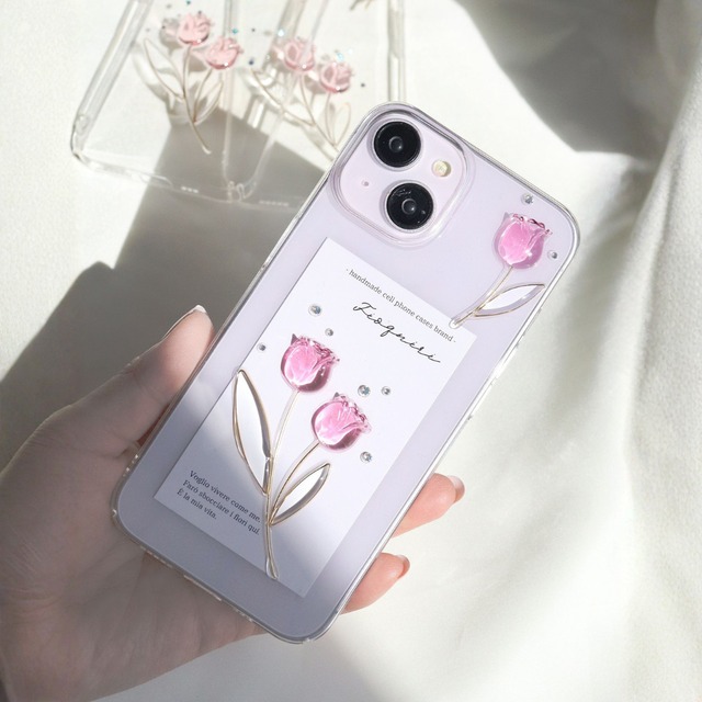 季節限定・Candy TULIP 選べる4色 立体チューリップのスマホケース【iPhone/Android全機種対応】