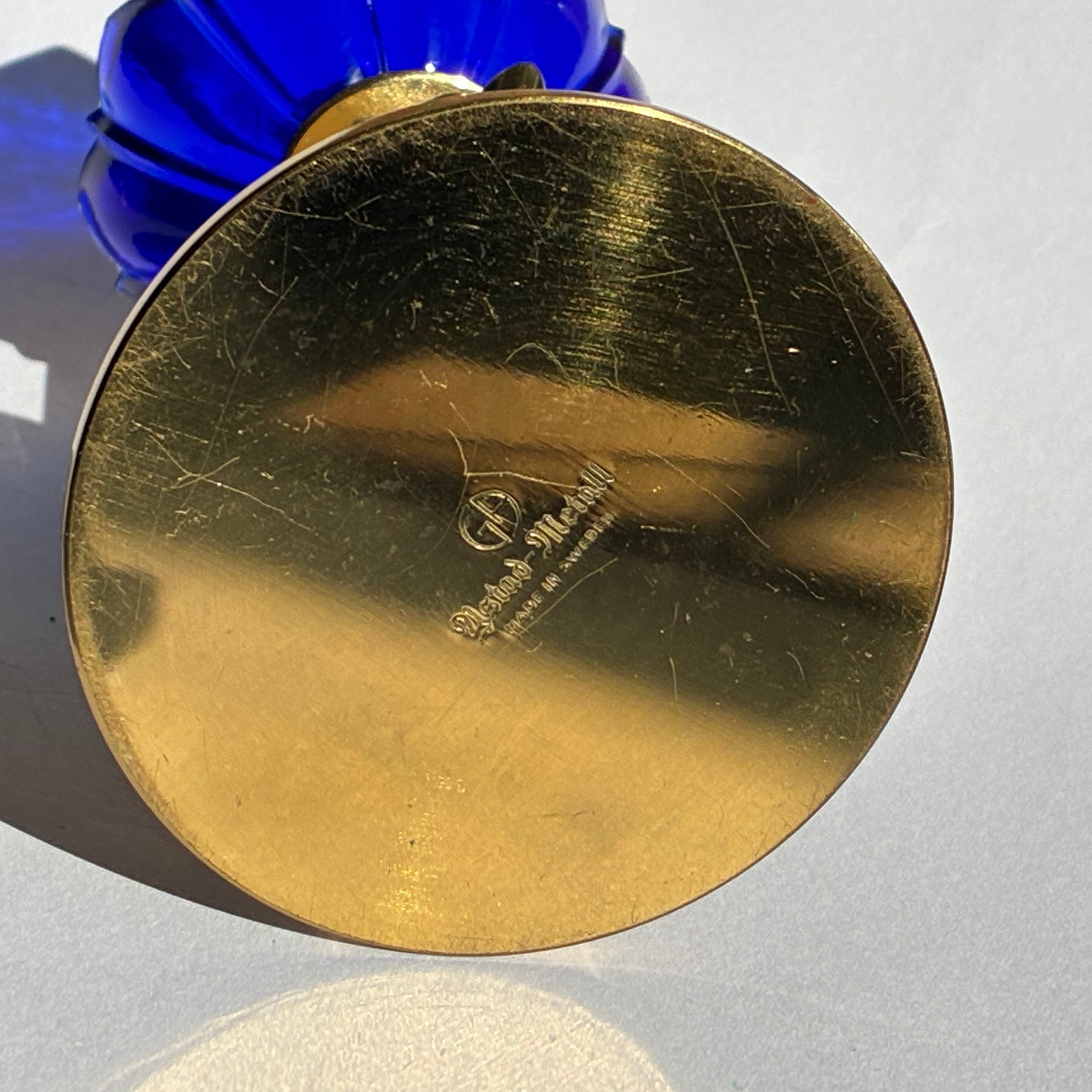 Ystad Metall / イースタッドメタル 真鍮製 キャンドルホルダー ブルー