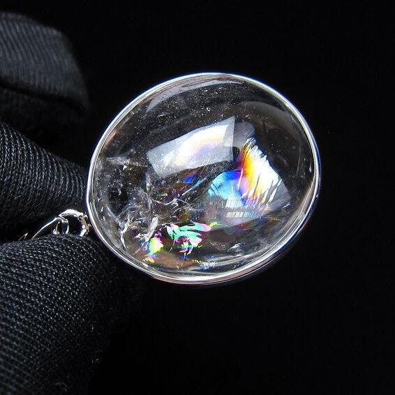 アイリスクォーツ 水晶 ペンダント 虹入り メール便可 一点物 112-14131