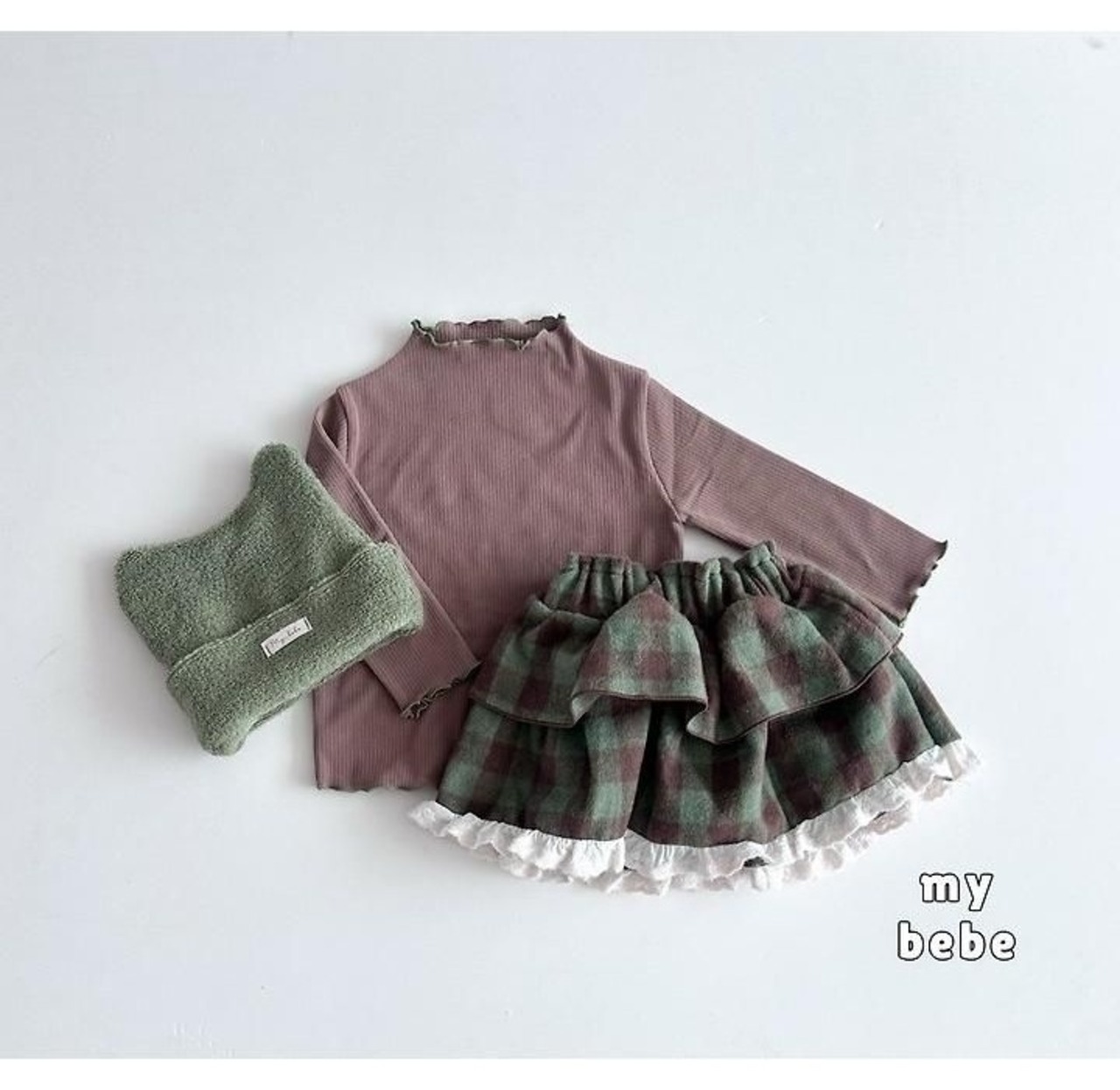韓国子供服 / 26winter / my bebe / ヨーグルトハーフタートル / キッズ / 冬服 *XS~XL*