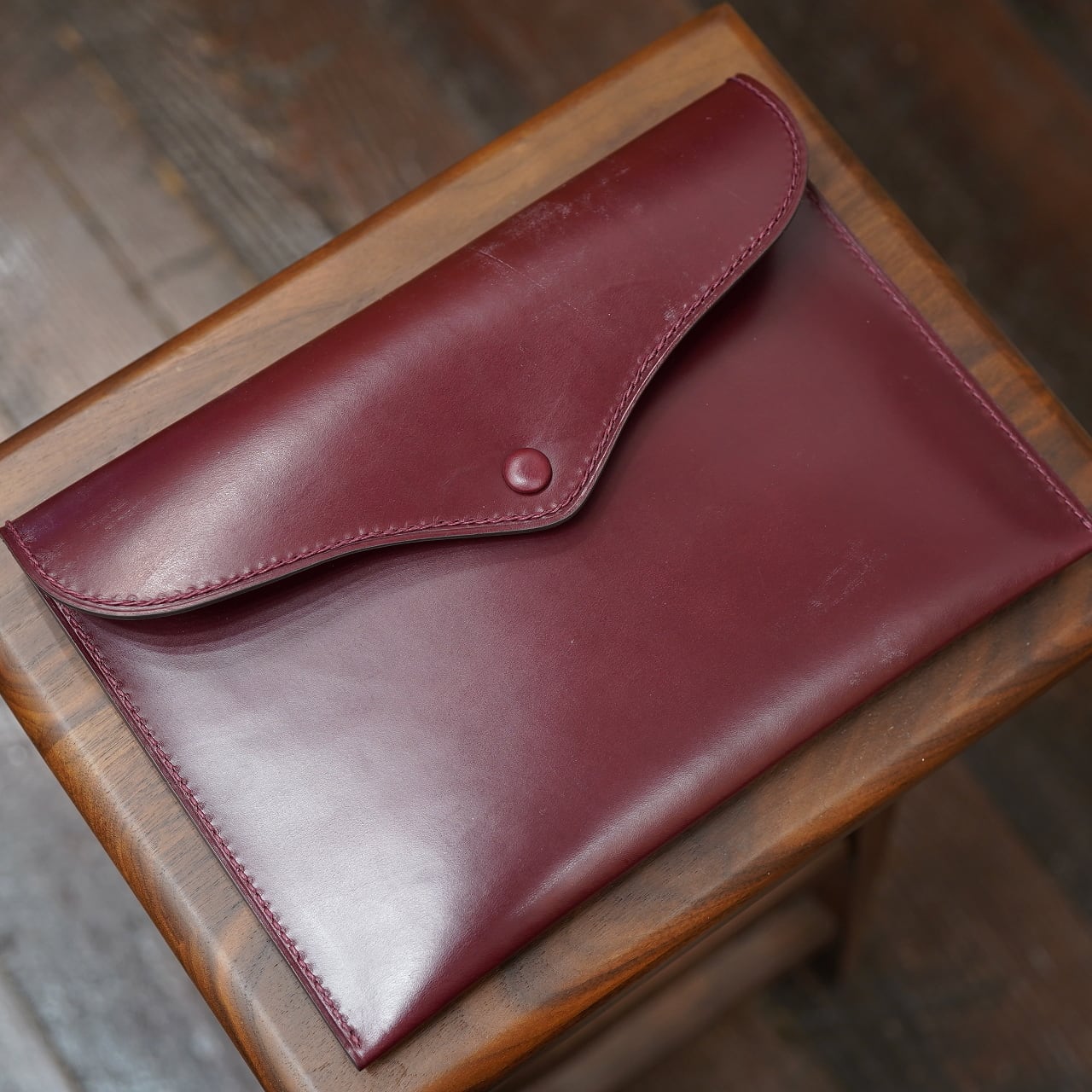 Maison d' Artisan Copain mini(ミニクラッチポーチ)ブライドルレザー ワイン