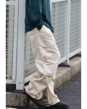 Wide Leg Loose Fit Cargo Pants 　x00715
