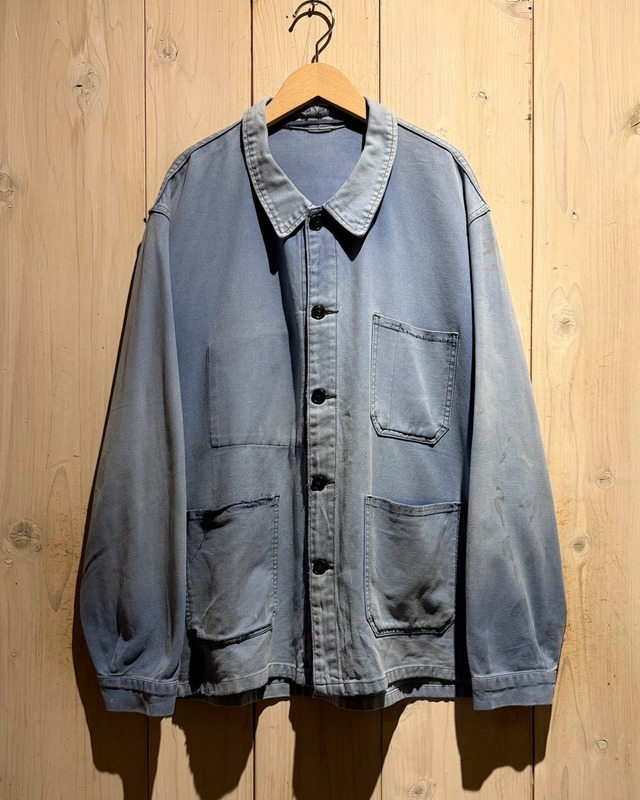 【a.k.a.C.a.k.a vintage】Beautiful Aging Euro Vintage Loose Work Jacket