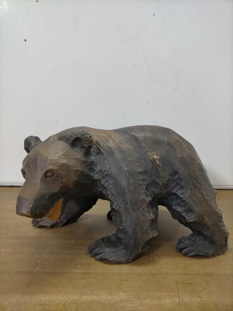 北海道　アイヌ　熊　熊の木彫り　彫刻　民芸　骨董　アンティーク　ヴィンテージ アイヌ 風俗 熊 木彫り 郷土玩具民芸品 工芸品 北海道 アイヌ民芸品