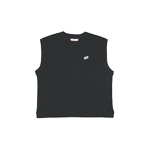 LOGO PATCH VEST RELAX WAFFLE [BLACK]