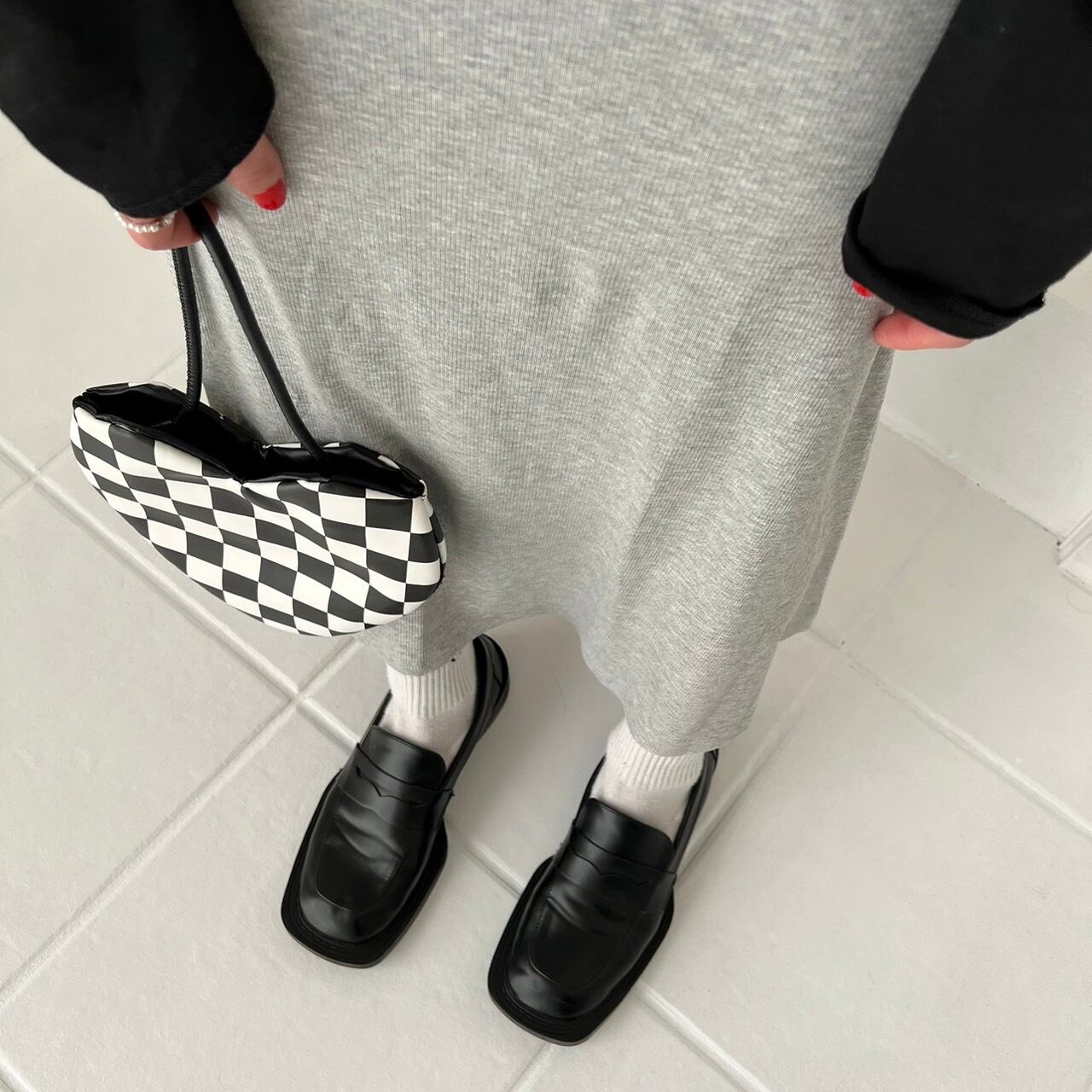 リブニットロングキャミワンピース_LN01832