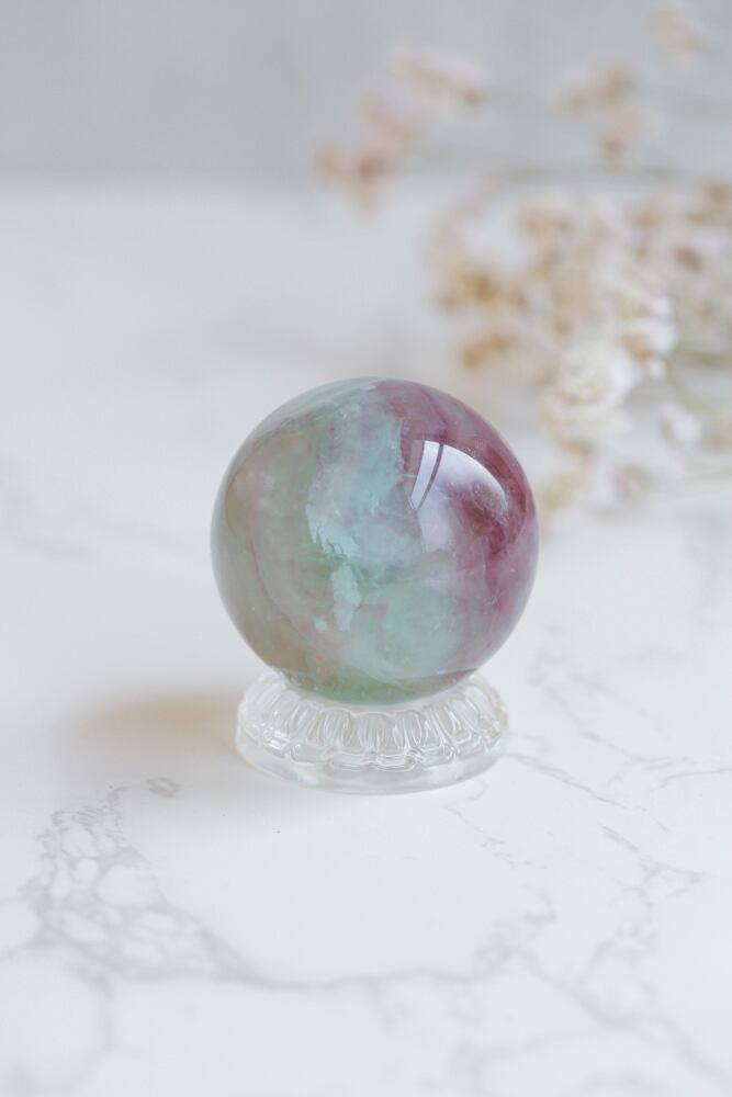 シルキーフローライト スフィア 約58mm