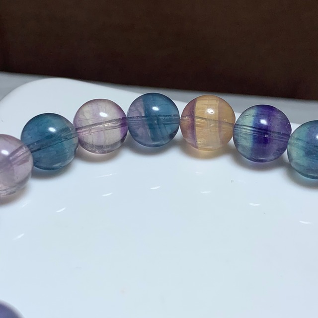 8.透明度高☆美フローライト・ブレスレット