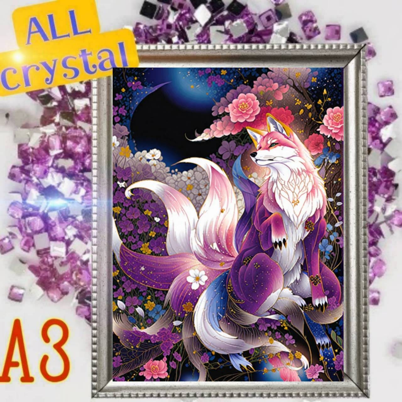 ALLクリスタルビーズ☆四角ビーズ【crystal-902】A3サイズ☆ダイヤモンドアート