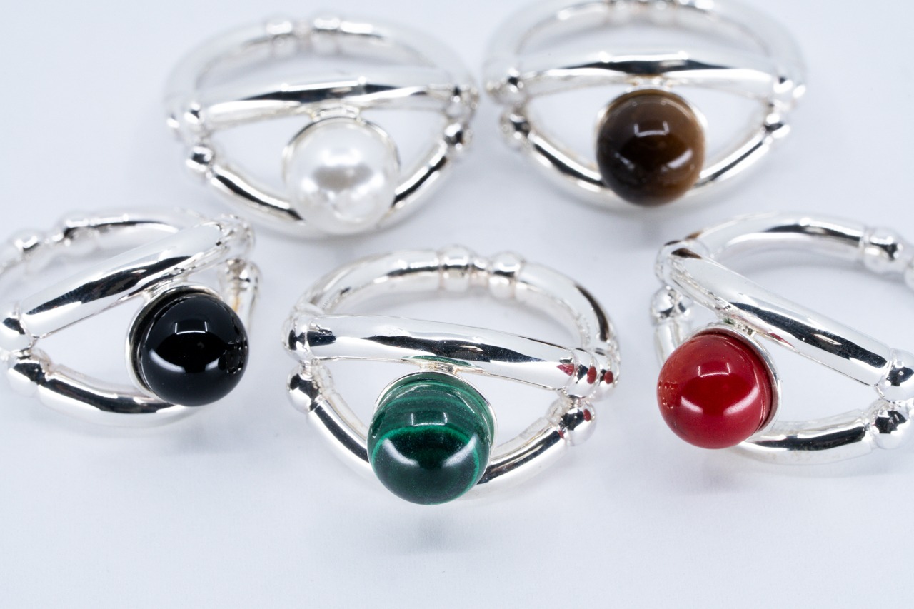 R-109 Breastplate Ring (Eye of Truth malachite) 孔雀⽯