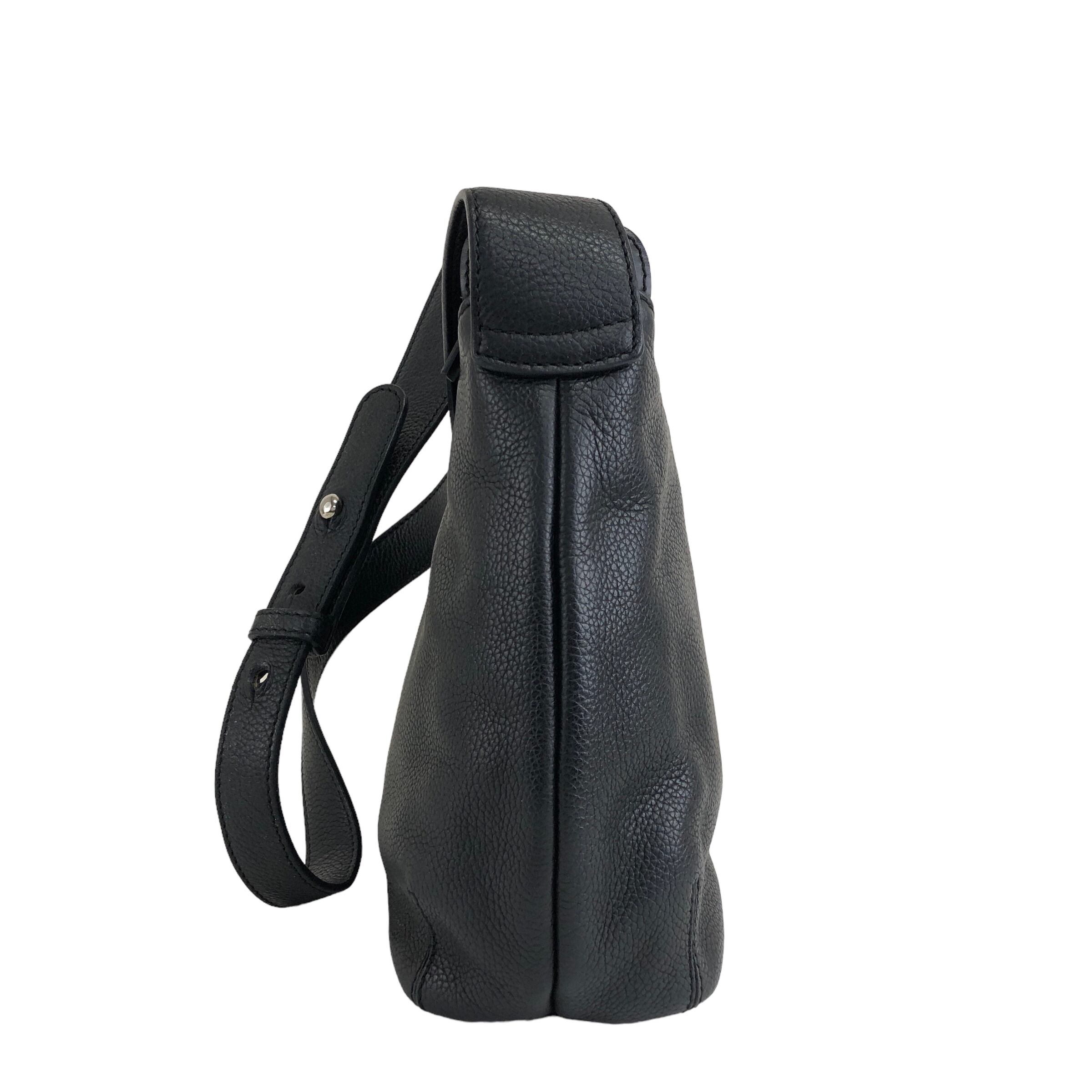 LOEWE ロエベ ロゴ レザー ショルダーバッグ ブラック vintage