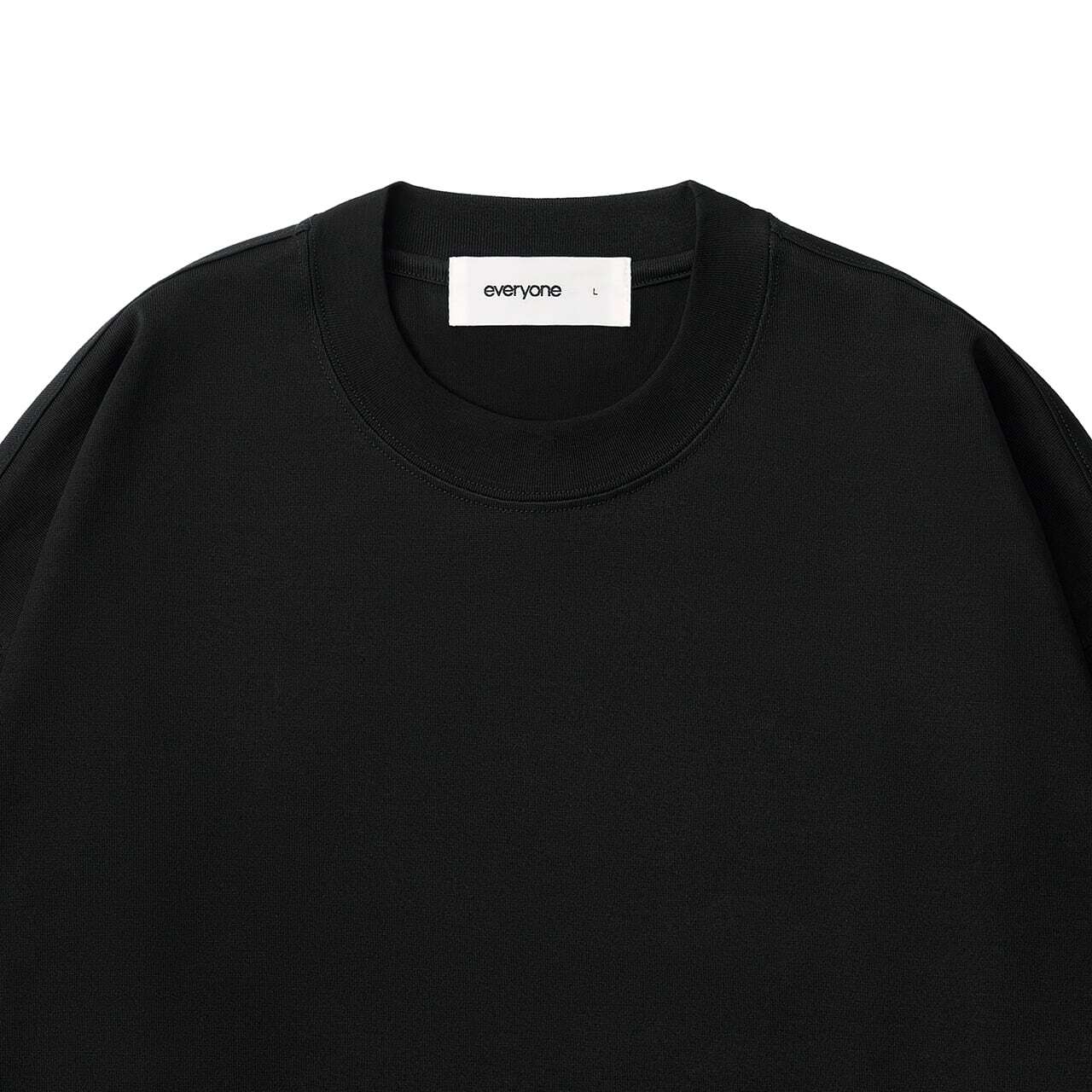 everyone luxury cotton long sleeve tee shirt (BLACK) | everyone