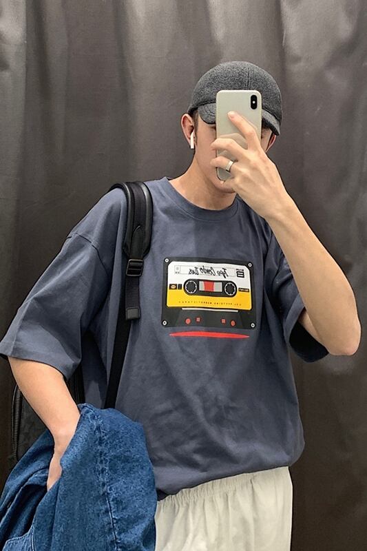 全3色 Tシャツ カットソー プリント カジュアル シンプル