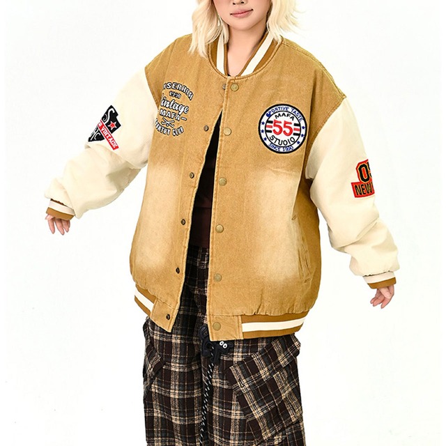 ヴィンテージワッペンカレッジスタジャン   R01117