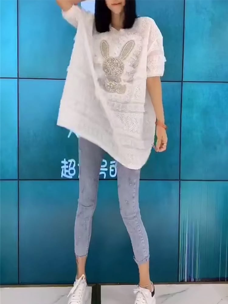 サマーレースブラウス 夏物 ミックスインファッション20647839262