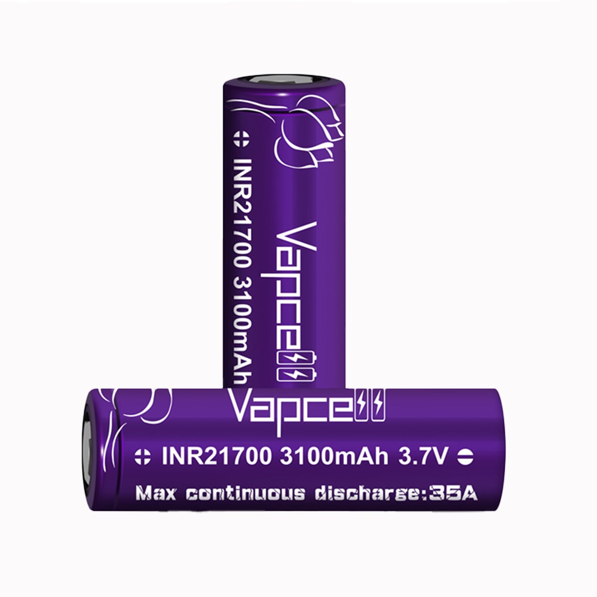 2本セット VAPCELL 21700 Purple(PSEマーク付)
