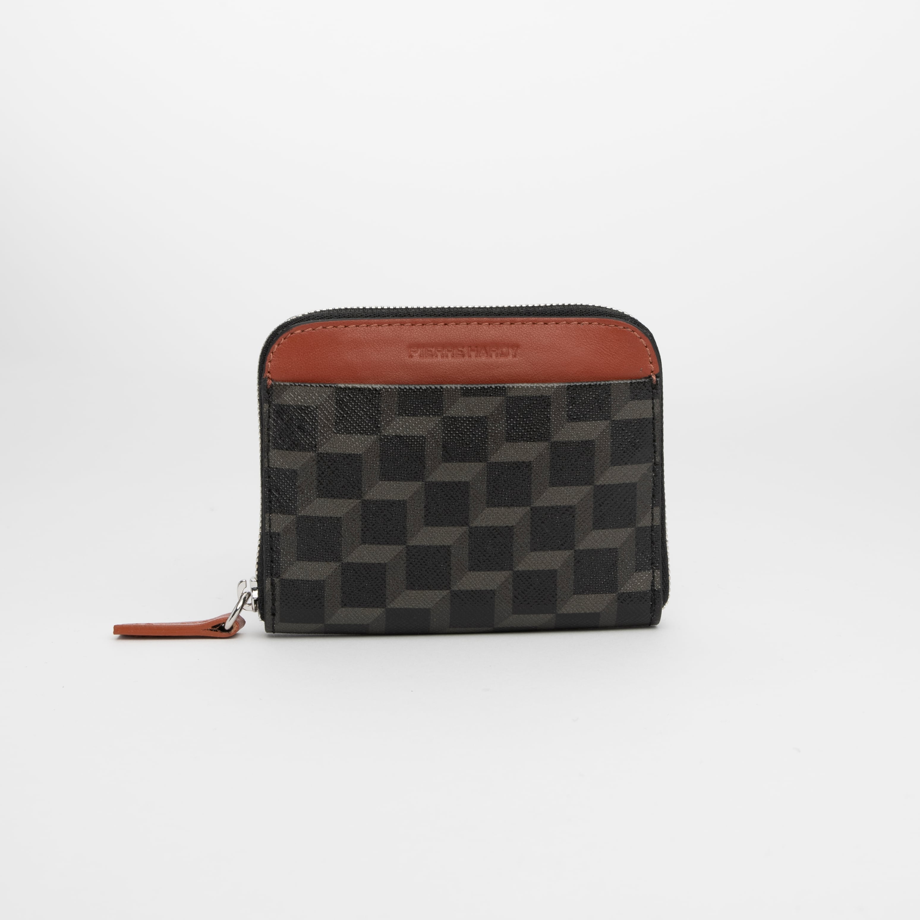 PIERRE HARDY GINZA COIN PURSE BLACK WHITE APRICOT