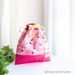 シュっと開けられるUD巾着(大)【ペンギンパラダイス】