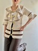 60-70s Vintage Frilled Knit Top