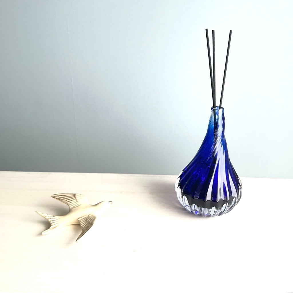 【yuragi】 No38. vase -Kirarira-  deep blue  elegance一輪挿し 花瓶(M)