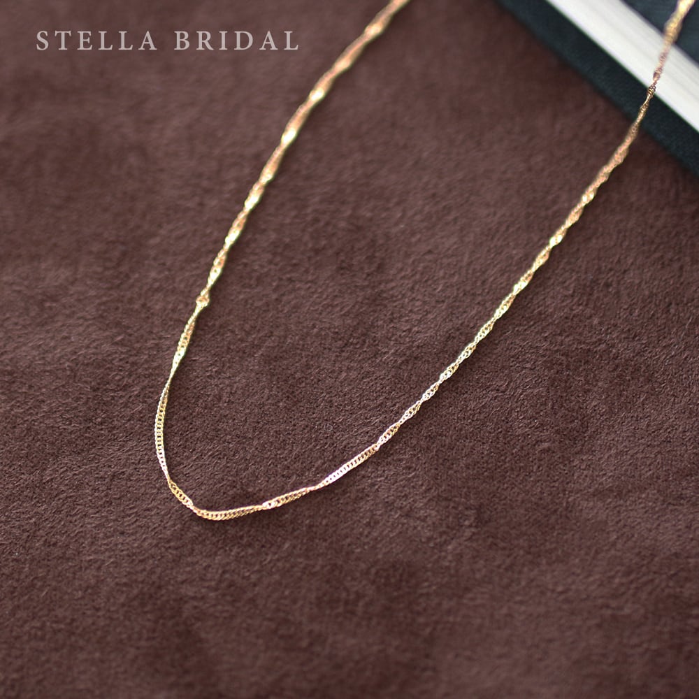 3年保証＊K10 スキンジュエリー スネークチェーン ネックレス＊金属