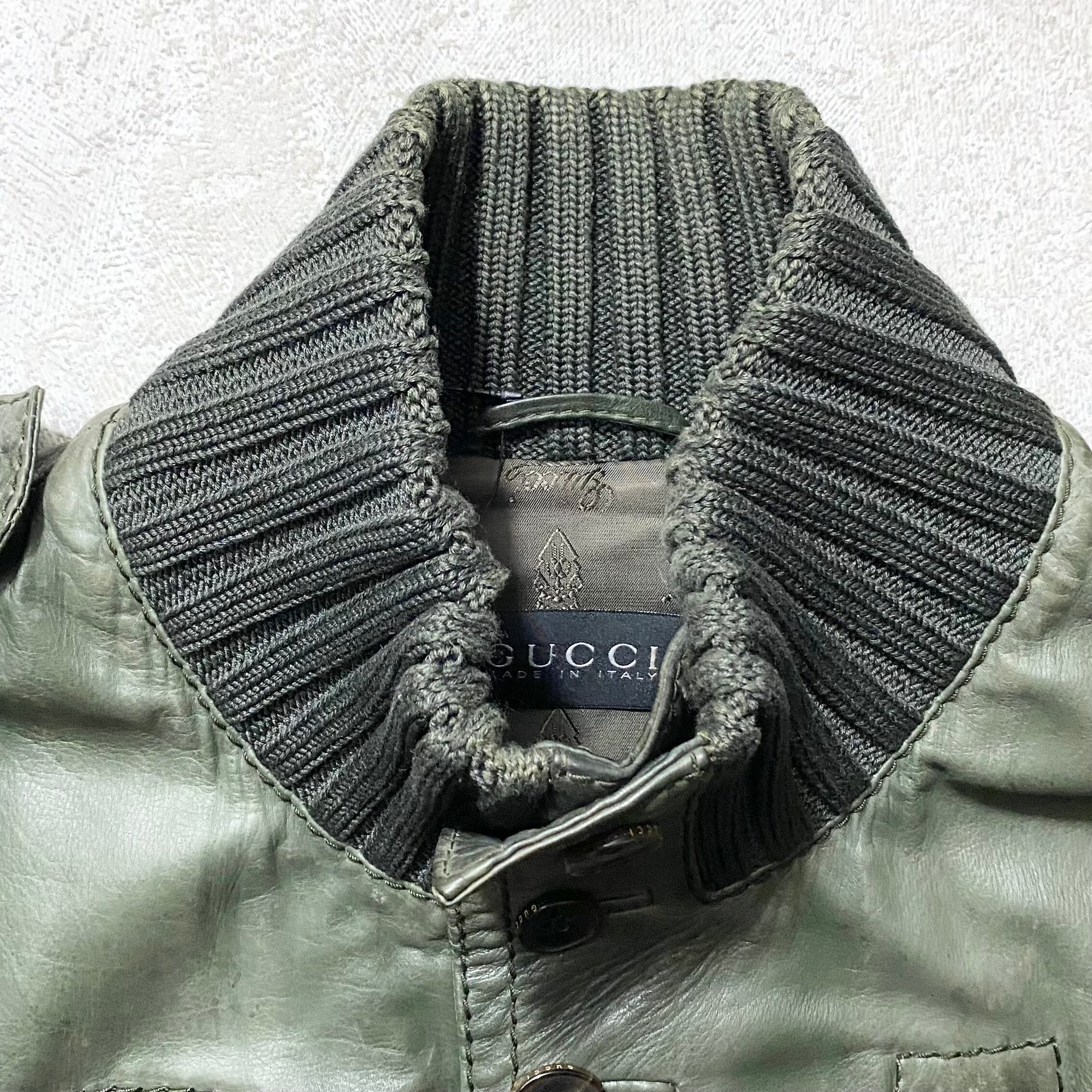 GUCCI leather riders jacket “madonna” | NOIR ONLINE
