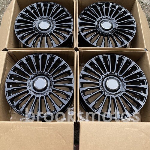 22インチ グロス ブラック M スタイル ホイール レンジ ローバー ボリューム 22X9.5 オフセット 45 BRN-1567