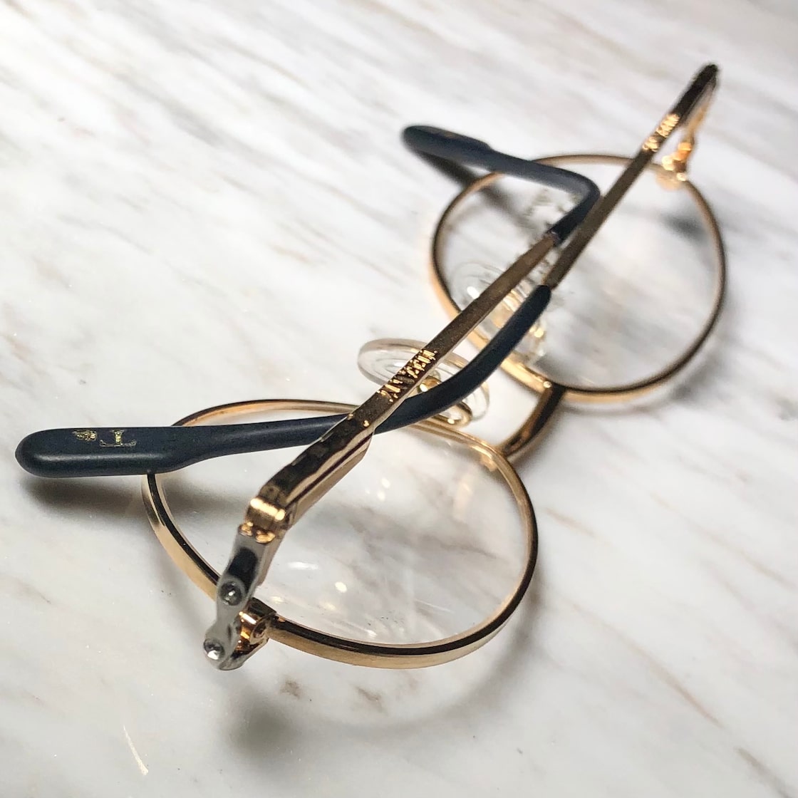 vintage TIFFANY LUNETTES 23k gold plated glasses 