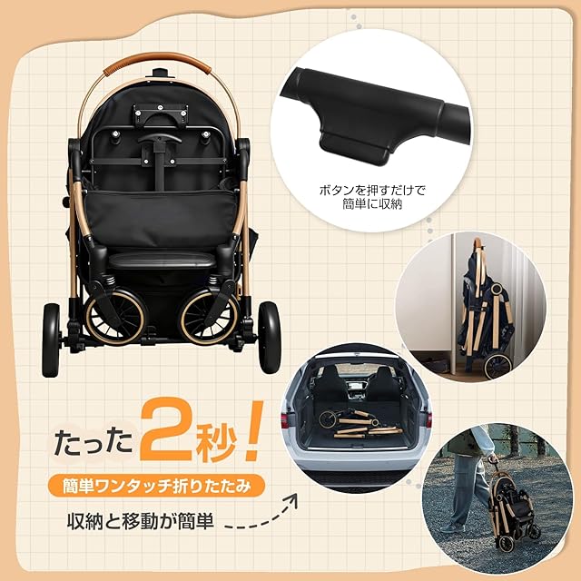 Merox」ペットカート分離型 取り外し可能 折りたたみ ペットバギー