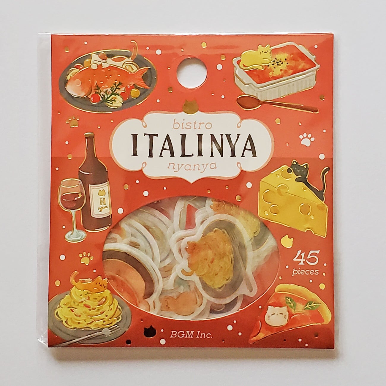BGM フレークシール いただきますニャー・イタリニャン | 文具雑貨
