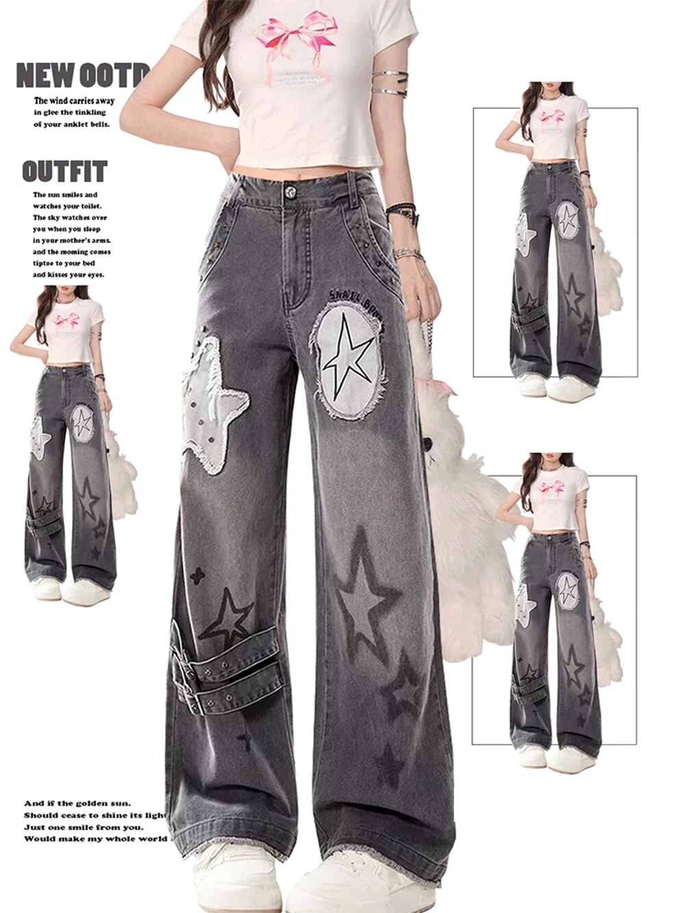 レディースy2kスタージーンズ,デニムパンツ,バギー,ストレート,ヴィンテージ,流行の服,和風,90年代の美学,原宿,2000 ジーンズ 刺繍 セーター T240914210742_01 | Pay ID レディースy2kスタージーンズ,デニムパンツ,バギー,ストレート,ヴィンテージ,流行の服,和風,90年代の美学,原宿,2000 ジーンズ 刺繍 セーター T240914210742_01 | Pay ID