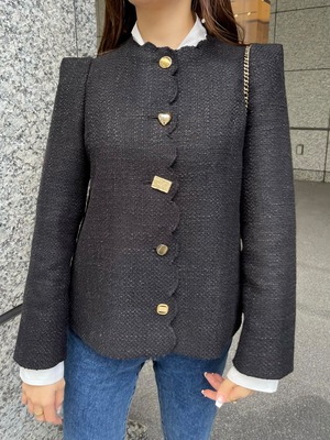 【予約】whip tweed jacket / black (2月下旬発送予定)