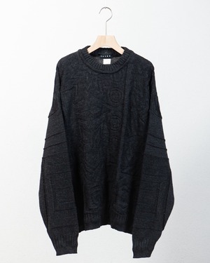 jacquard wool knitted sweater / Made In WEST GERMANY / From EUROPE