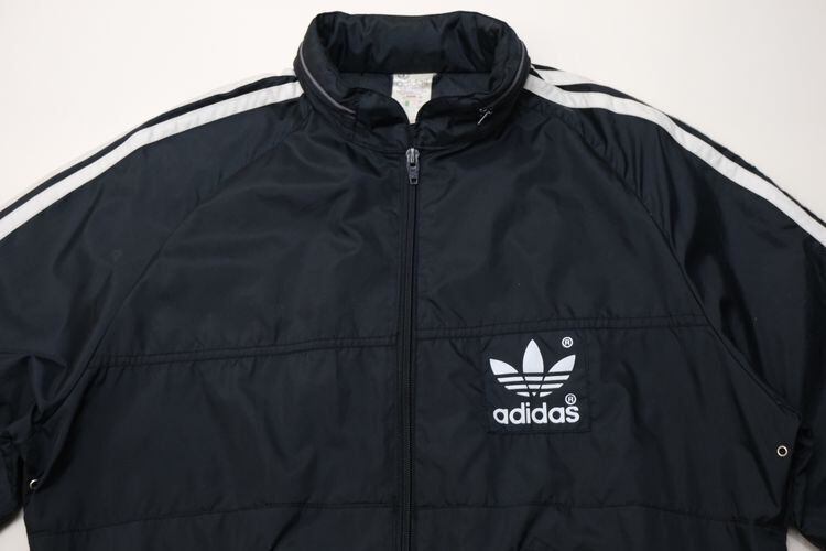 80's adidas monotoned zip up nylon Jacket 