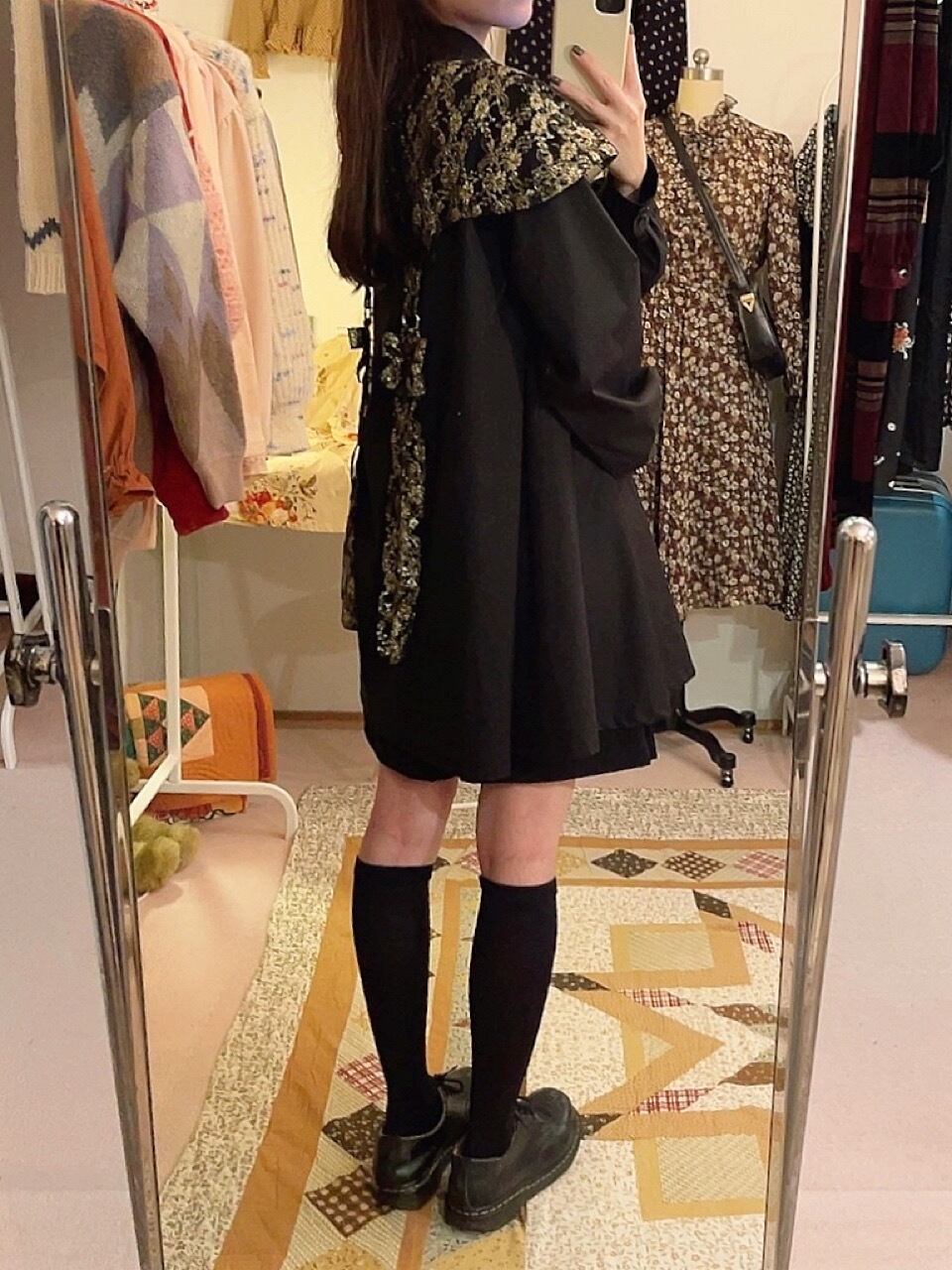 original : spark ribbon shirt mini one-piece