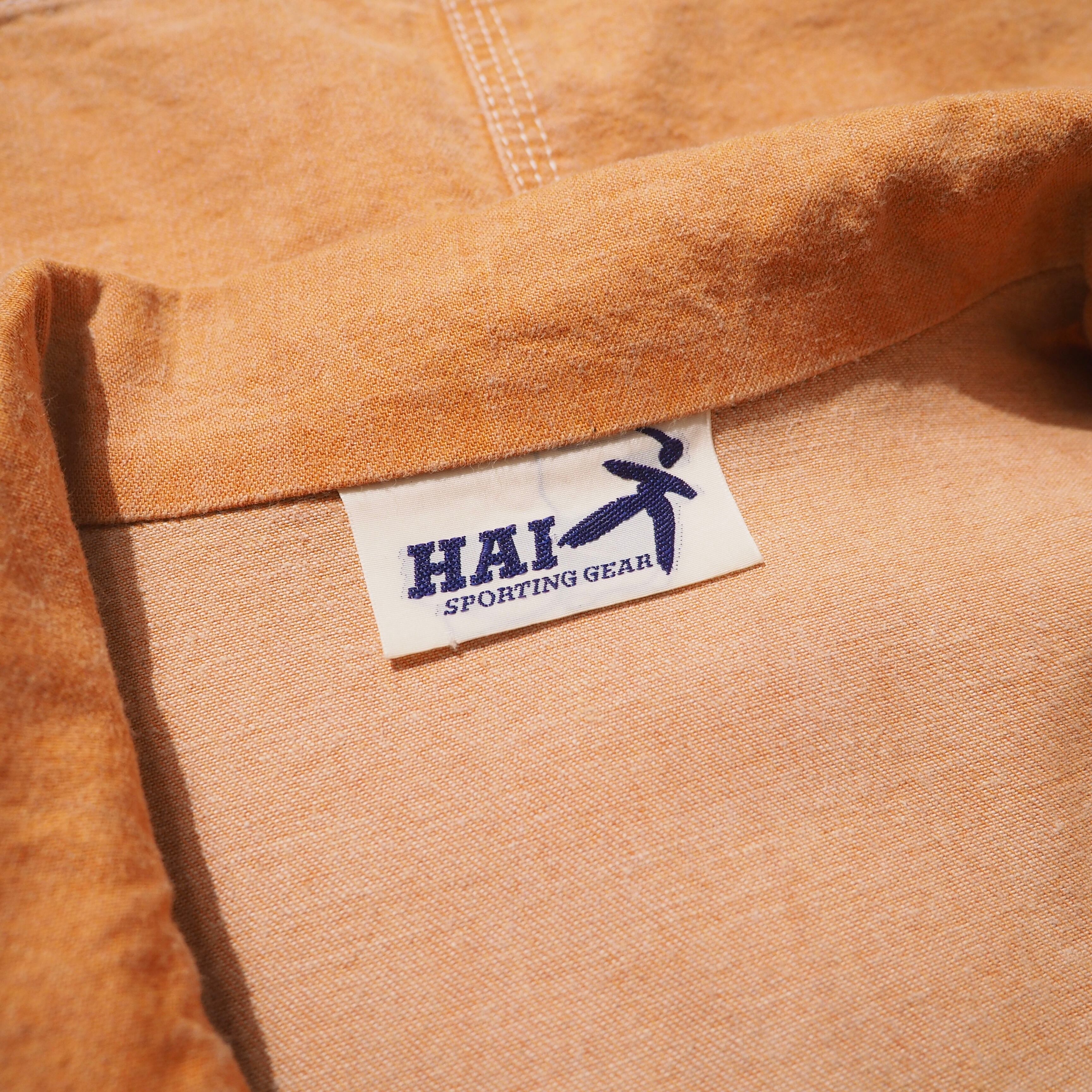 1990s " HAI SPORTING GEAR - ISSEY MIYAKE " Orange Pleats Design Vintage Loose Jacket