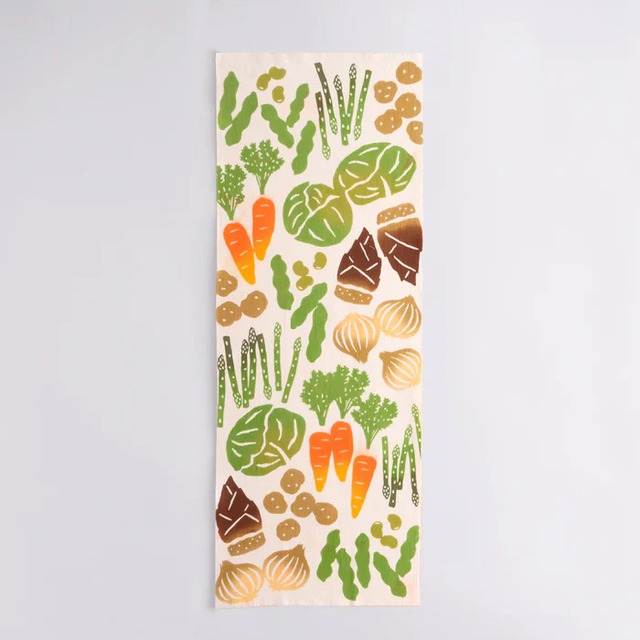 かまわぬ　てぬぐい　「春野菜づくし」