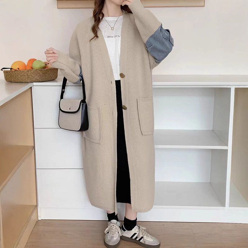 【outer】Vネックロングカーディガン Q6501