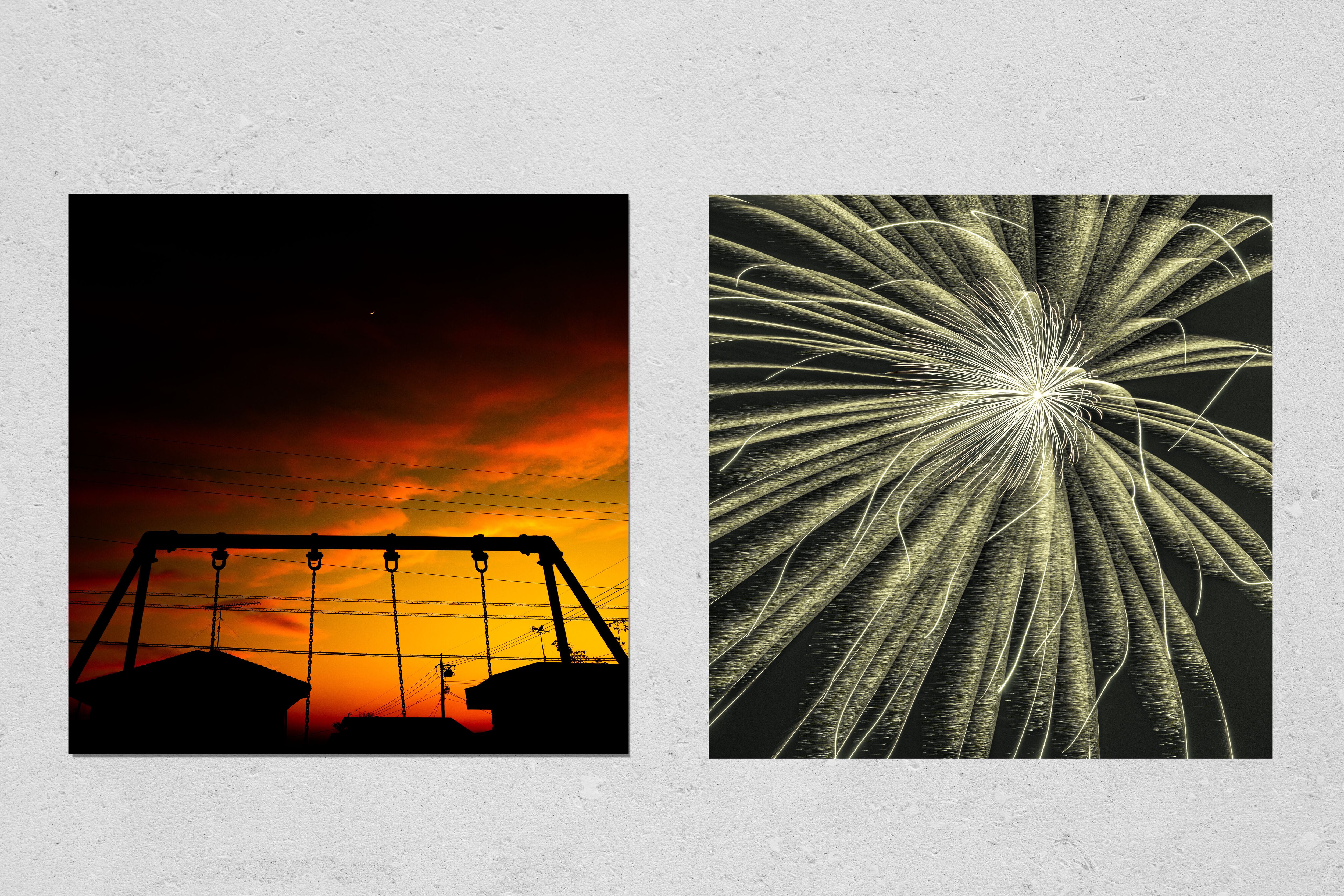 あの頃の公園 北欧発祥の正方形キャンバスプリント・ファブリック