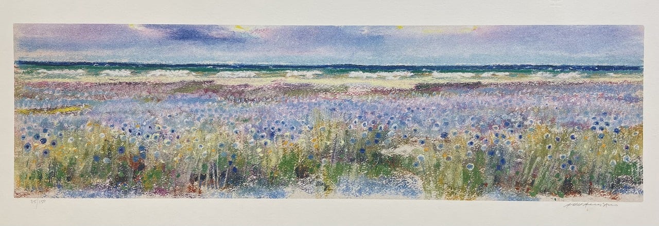 海辺の亜麻の花